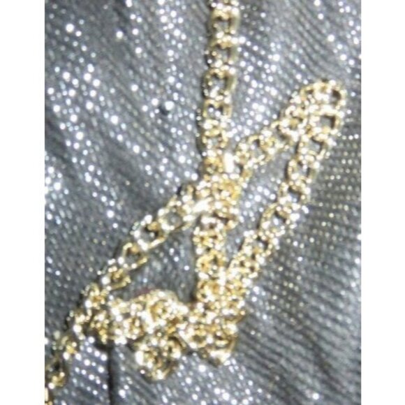 Kate Spade Rose Gold Glitter Chain Crossbody clutch with matching Card Holder - Picture 5 of 12